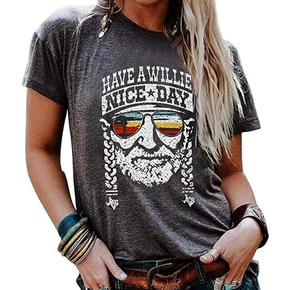 New Have a Willie Nice Day Graphic T-Shirt Top - Picture 4 of 5